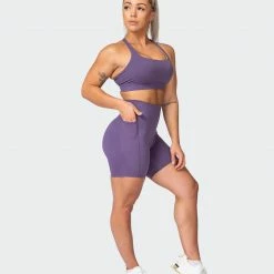 Muscle Nation AMRAP Bike Shorts - Velvet Purple Womens