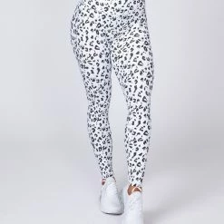 Muscle Nation 30% EOFY SALE Signature Scrunch Ankle Length Leggings - Snow Leopard