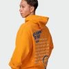 Muscle Nation Welcome To The Club Mens MN Squad Oversized Vintage Hoodie - Washed Fireball
