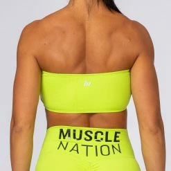 Muscle Nation Bandeau - Acid Lime Womens