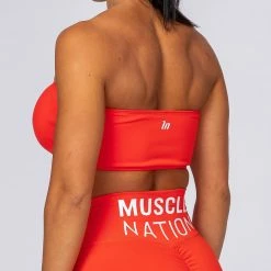 Muscle Nation Bandeau - Infrared Womens