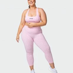 Muscle Nation Signature Scrunch 7/8 Leggings - Rose Quartz Mini Cheetah Print