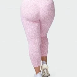 Muscle Nation Signature Scrunch 7/8 Leggings - Rose Quartz Mini Cheetah Print