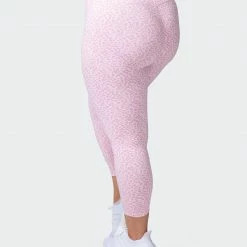 Muscle Nation Signature Scrunch 7/8 Leggings - Rose Quartz Mini Cheetah Print