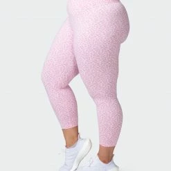 Muscle Nation Signature Scrunch 7/8 Leggings - Rose Quartz Mini Cheetah Print