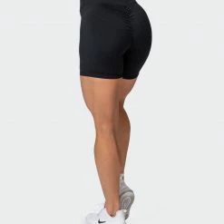 Muscle Nation 30% EOFY SALE Signature Scrunch Bike Shorts - Black