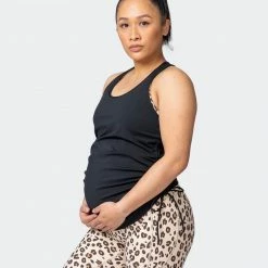 Muscle Nation Side Tie Maternity Tank - Black