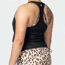 Muscle Nation Side Tie Maternity Tank - Black