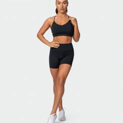 Muscle Nation Non Scrunch Superior Squat Bike Shorts - Black