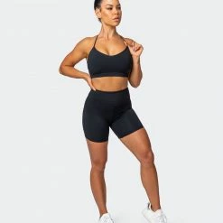 Muscle Nation Non Scrunch Superior Squat Bike Shorts - Black