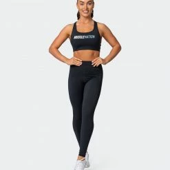 Muscle Nation Non Scrunch Superior Squat Full Length Leggings - Black