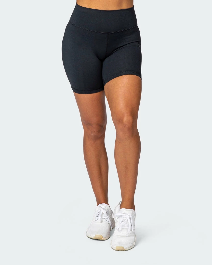 Brand new 🥰 Muscle Nation Prize Fighter Bike Shorts - Black W/ White & Cashmere Blue 👩 Womens ❤️ 8 Muscle Nation Prize Fighter Bike Shorts - Black W/ White & Cashmere Blue Womens