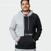 Muscle Nation Fast Break Hoodie - Black/Light Grey Marl