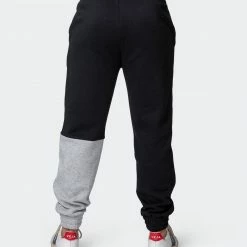 Budget 🤩 Muscle Nation Fast Break Trackies - Black/Light Grey Marl 🤩 23 Muscle Nation Fast Break Trackies - Black/Light Grey Marl