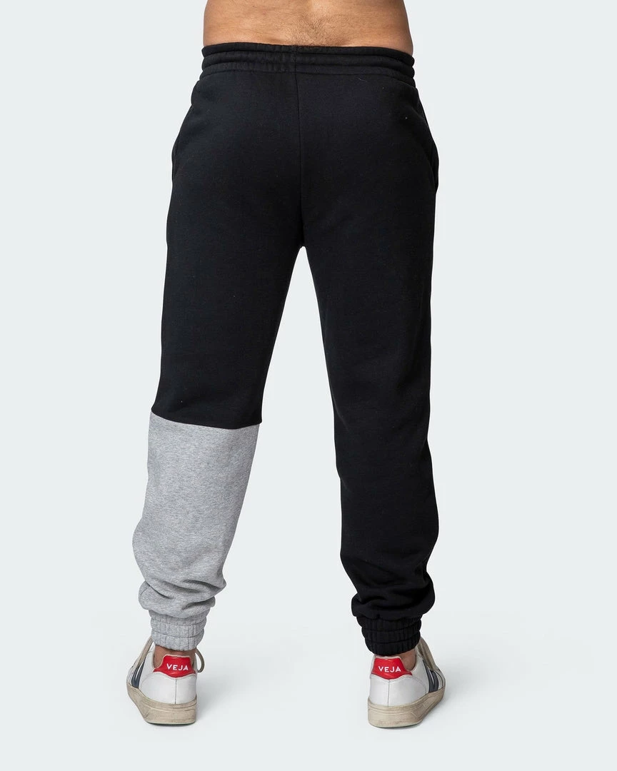 Budget 🤩 Muscle Nation Fast Break Trackies - Black/Light Grey Marl 🤩 12 Muscle Nation Fast Break Trackies - Black/Light Grey Marl