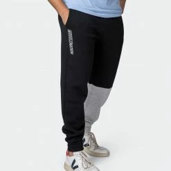 Muscle Nation Fast Break Trackies - Black/Light Grey Marl