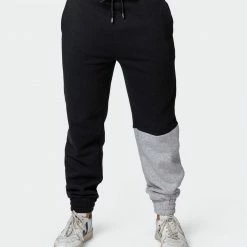 Budget 🤩 Muscle Nation Fast Break Trackies - Black/Light Grey Marl 🤩 16 Muscle Nation Fast Break Trackies - Black/Light Grey Marl