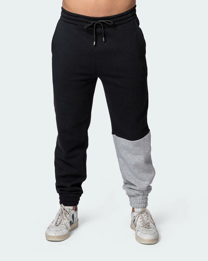 Budget 🤩 Muscle Nation Fast Break Trackies - Black/Light Grey Marl 🤩 5 Muscle Nation Fast Break Trackies - Black/Light Grey Marl