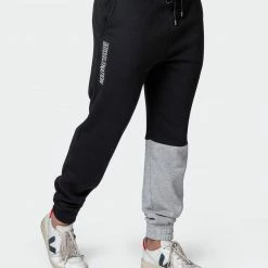 Budget 🤩 Muscle Nation Fast Break Trackies - Black/Light Grey Marl 🤩 17 Muscle Nation Fast Break Trackies - Black/Light Grey Marl