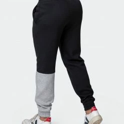 Budget 🤩 Muscle Nation Fast Break Trackies - Black/Light Grey Marl 🤩 18 Muscle Nation Fast Break Trackies - Black/Light Grey Marl
