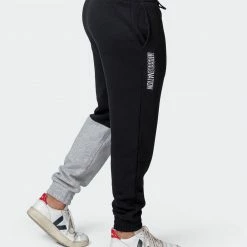 Budget 🤩 Muscle Nation Fast Break Trackies - Black/Light Grey Marl 🤩 19 Muscle Nation Fast Break Trackies - Black/Light Grey Marl