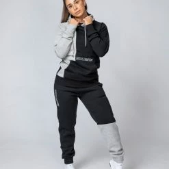 Budget 🤩 Muscle Nation Fast Break Trackies - Black/Light Grey Marl 🤩 20 Muscle Nation Fast Break Trackies - Black/Light Grey Marl