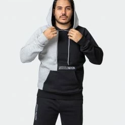 Budget 🤩 Muscle Nation Fast Break Trackies - Black/Light Grey Marl 🤩 21 Muscle Nation Fast Break Trackies - Black/Light Grey Marl