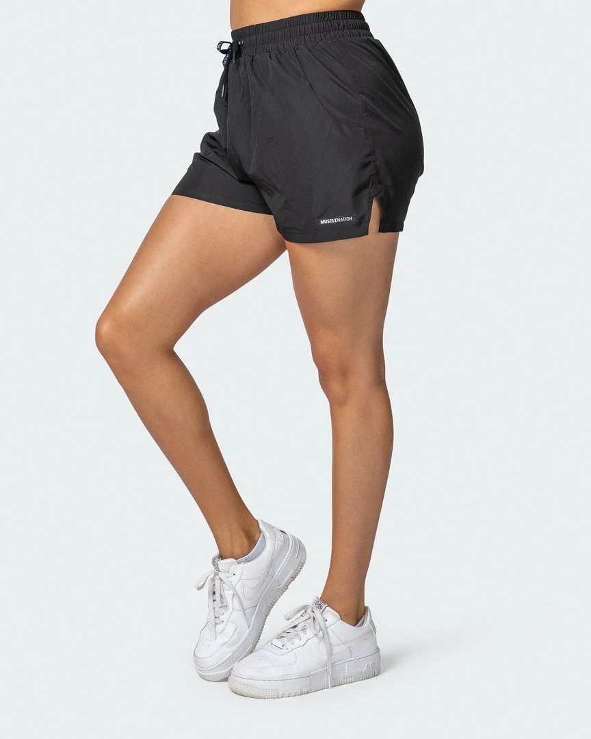 Flash Sale โญ Muscle Nation ๐ฉ Womens Bolt Training Shorts - Black ๐ 5 Muscle Nation Womens Bolt Training Shorts - Black