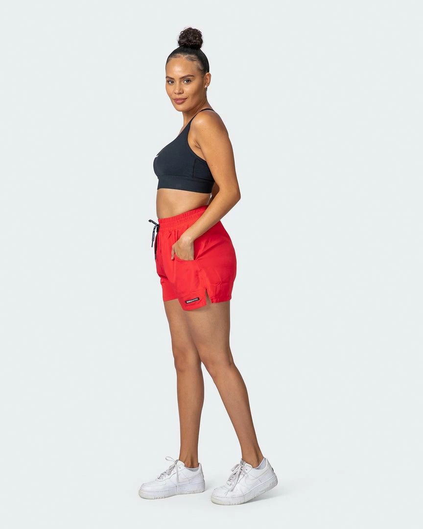 Discount ๐ฅฐ Muscle Nation ๐ฉ Womens Bolt Training Shorts - Hot Red ๐ 10 Muscle Nation Womens Bolt Training Shorts - Hot Red