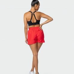 Discount ๐ฅฐ Muscle Nation ๐ฉ Womens Bolt Training Shorts - Hot Red ๐ 19 Muscle Nation Womens Bolt Training Shorts - Hot Red
