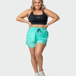 New ๐ Muscle Nation Bolt Training Shorts - Sea Glass ๐ 21 Muscle Nation Bolt Training Shorts - Sea Glass