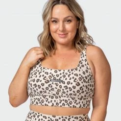 Muscle Nation Womens Brace Yourself Bra - Cheetah Print