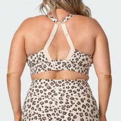 Muscle Nation Womens Brace Yourself Bra - Cheetah Print