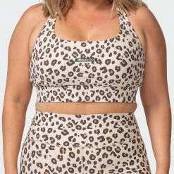 Muscle Nation Womens Brace Yourself Bra - Cheetah Print