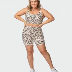 Muscle Nation Womens Brace Yourself Bra - Cheetah Print