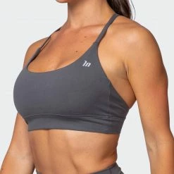 Muscle Nation Featured Braided Bralette - Charcoal