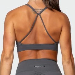 Muscle Nation Featured Braided Bralette - Charcoal