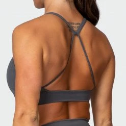 Muscle Nation Featured Braided Bralette - Charcoal