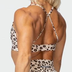 Muscle Nation Braided Bralette - Cheetah Print Featured