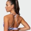 Muscle Nation Featured Braided Bralette - Marble Print