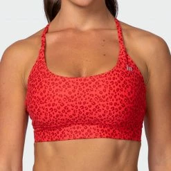 Muscle Nation Featured Braided Bralette - Mini Cheetah Print