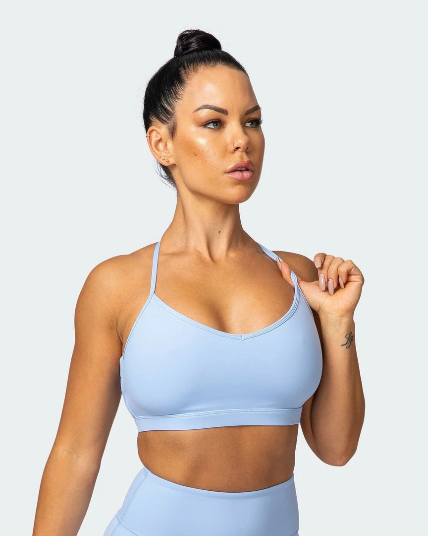 Buy 👍 Muscle Nation 👩 Womens Free Throw Bralette - Cashmere Blue 👍 3 Muscle Nation Womens Free Throw Bralette - Cashmere Blue