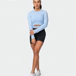 Muscle Nation Womens Half Time Long Sleeve - Cashmere Blue