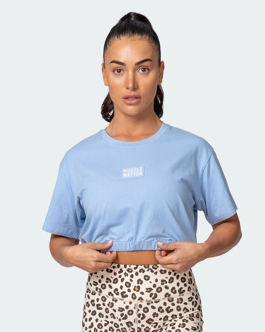 Buy ๐ฅ Muscle Nation ๐ฉ Womens Point Guard Tee - Cashmere Blue ๐คฉ 3 Muscle Nation Womens Point Guard Tee - Cashmere Blue