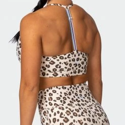 Brand new 😀 Muscle Nation 👩 Womens Free Throw Bralette - Cheetah Print ⌛ 21 Muscle Nation Womens Free Throw Bralette - Cheetah Print