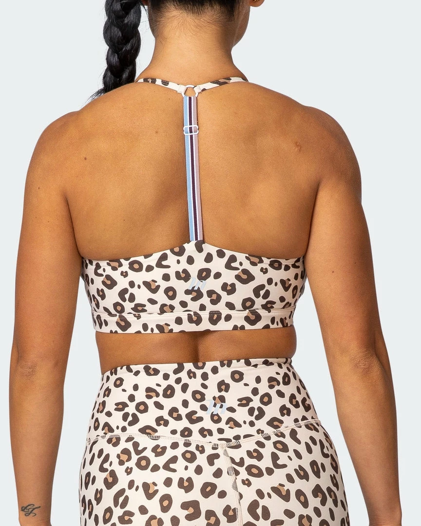 Brand new 😀 Muscle Nation 👩 Womens Free Throw Bralette - Cheetah Print ⌛ 10 Muscle Nation Womens Free Throw Bralette - Cheetah Print