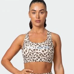 Muscle Nation Womens Strike Bra - Cheetah Print