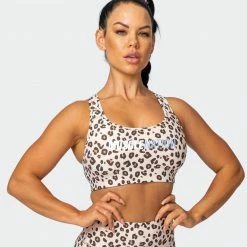 Muscle Nation Womens Strike Bra - Cheetah Print