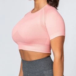 Muscle Nation Classic Seamless Tee - Ballet Pink Marl Womens