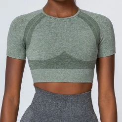 Best Sale ๐ Muscle Nation Classic Seamless Tee - Khaki Marl ๐ฉ Womens โ๏ธ 28 Muscle Nation Classic Seamless Tee - Khaki Marl Womens